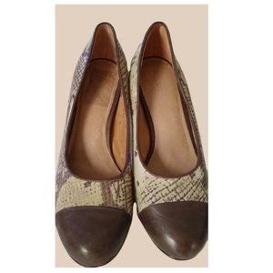 Fossil Snake Print Heels